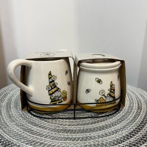 Heartland Hive Gnome Sugar and Creamer Set NWT
